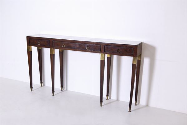 Paolo Buffa - Italian Vintage console with marble top (Attr)