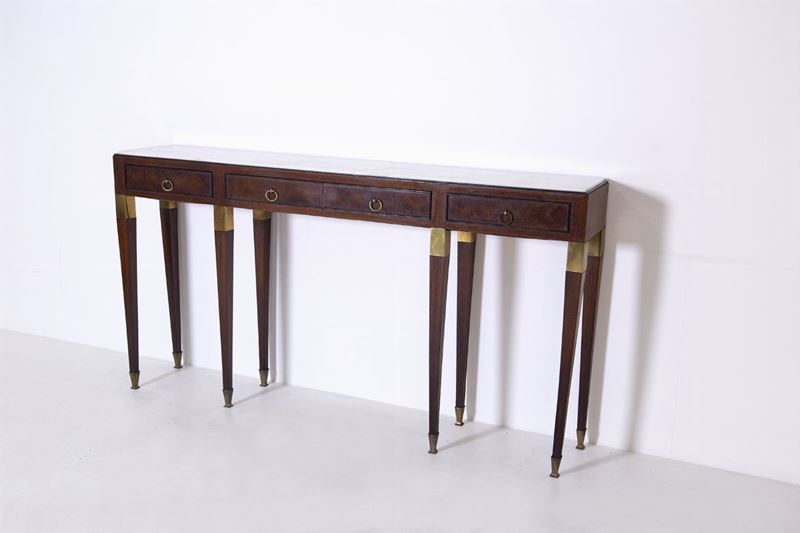 Consolle Vintage Italiana con Piano in Marmo (attr)