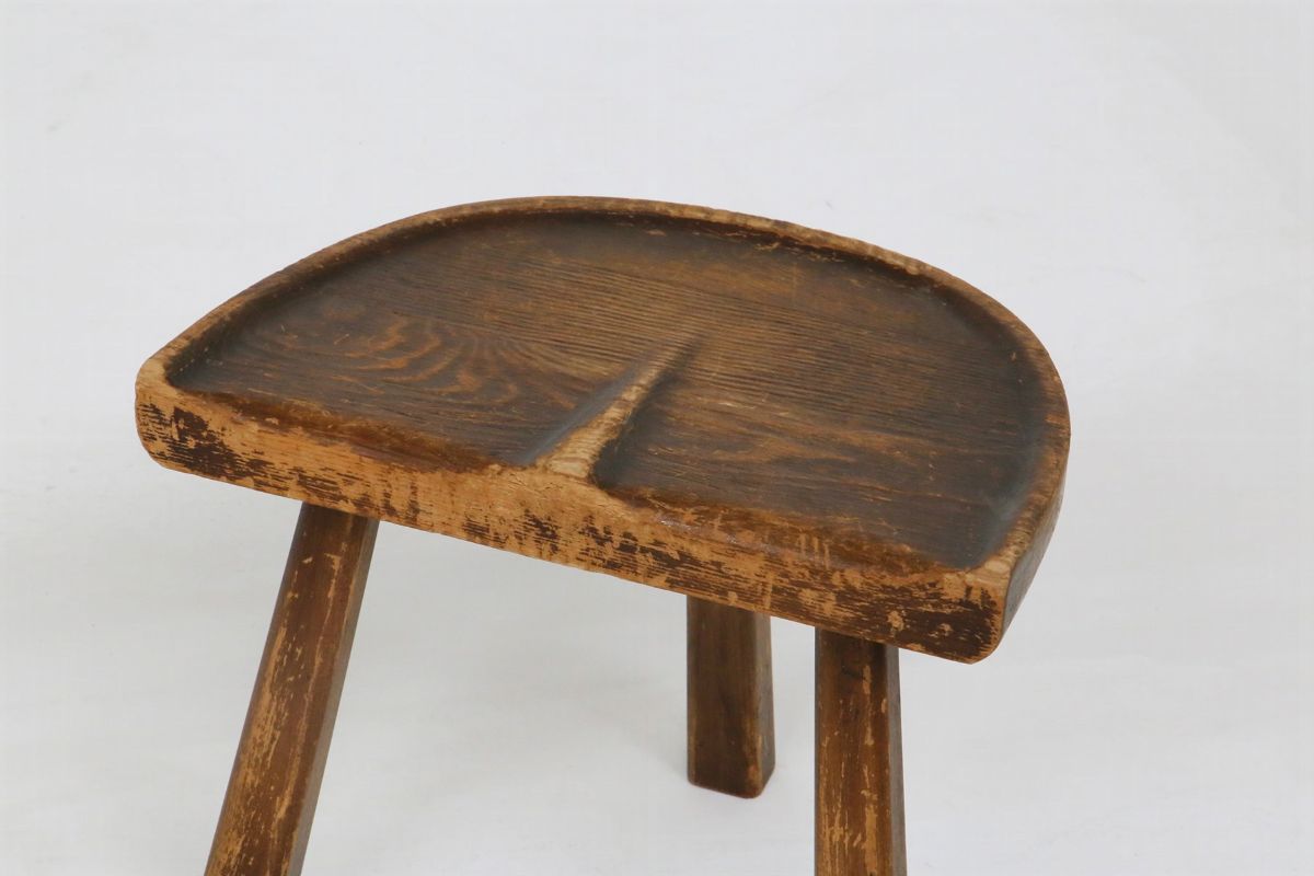 Sgabello Francese Vintage in Legno