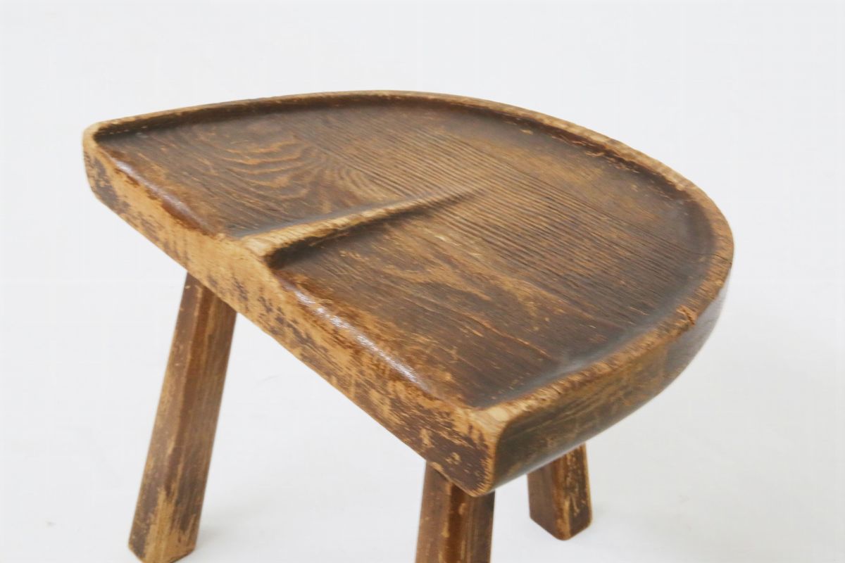 Sgabello Francese Vintage in Legno