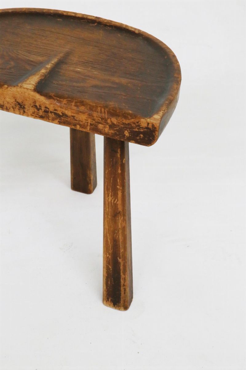 Sgabello Francese Vintage in Legno