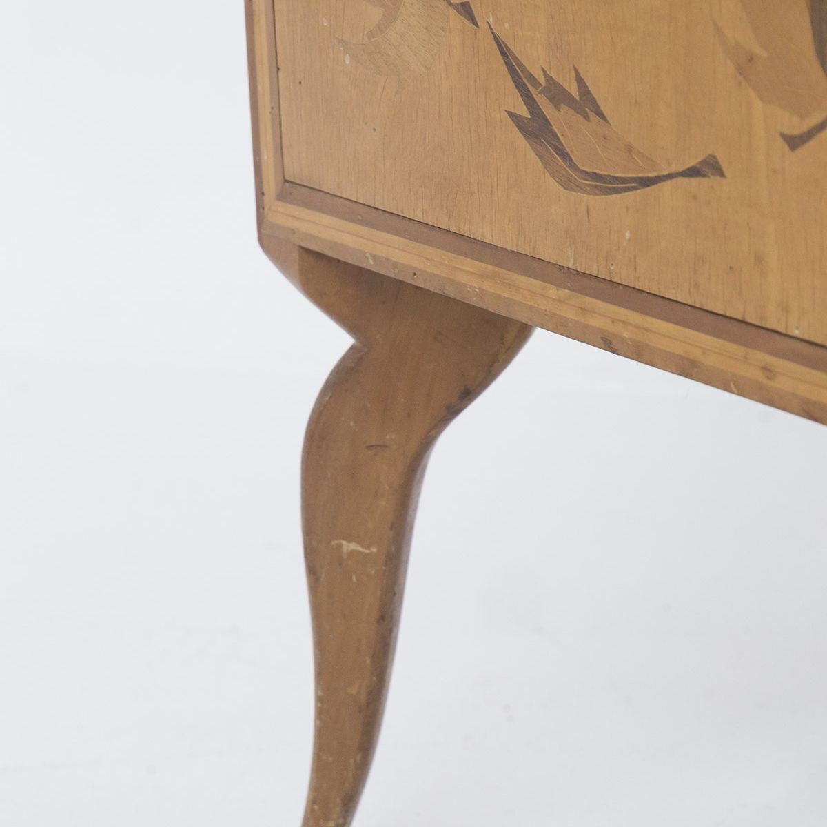 Credenza Vintage in Legno Vetro e Ceramica
