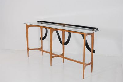 Consolle Vintage Italiana in Legno di Noce