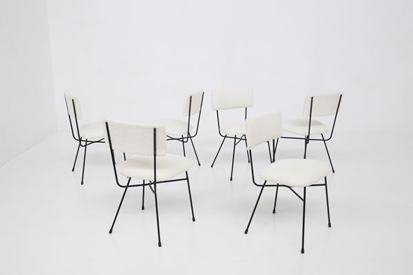 Set of six BBPR chairs