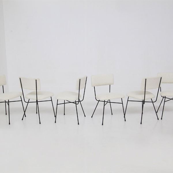 Set of six BBPR chairs