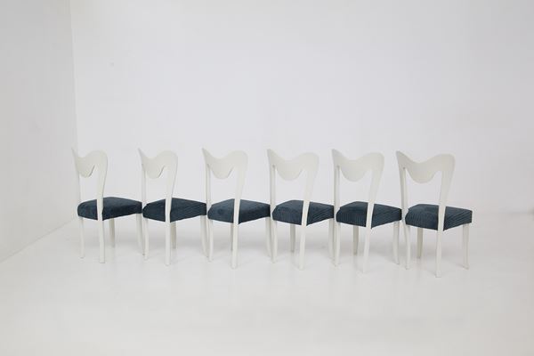 Luigi  Scremin - Set of six chairs Luigi Scremin