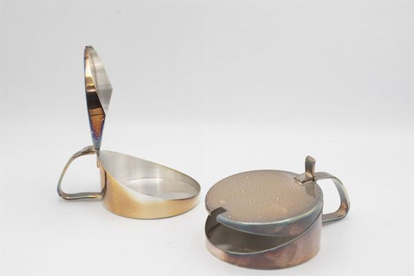 Vintage Patinated Silver Cheese Bowls