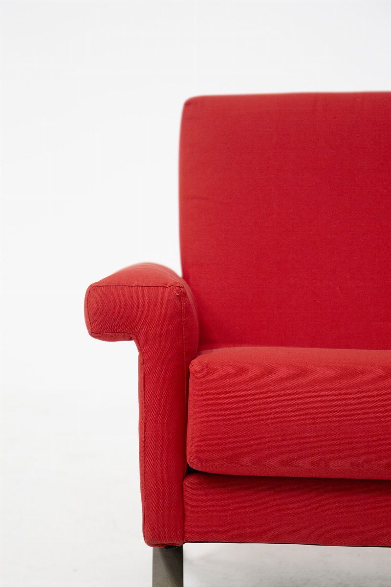 Rare Italian Red Sofa by Ico Parisi for Cassina Mod. 875, Published