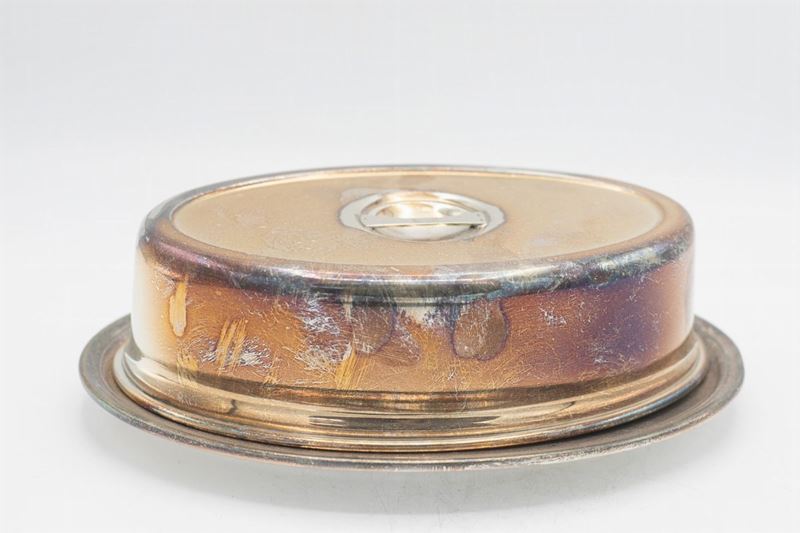 G. Ponti Raro vassoio e coperchio d'epoca