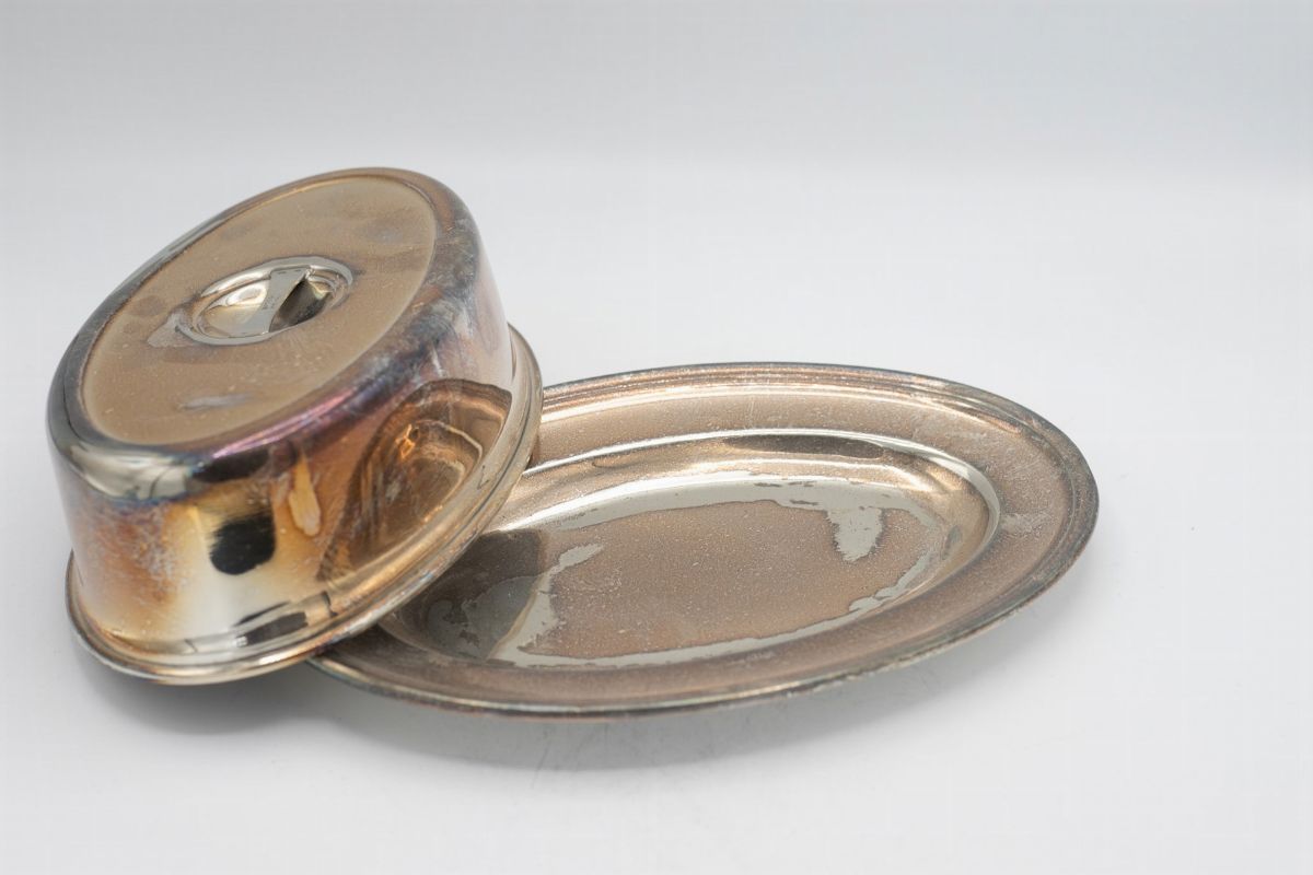 G. Ponti Raro vassoio e coperchio d'epoca