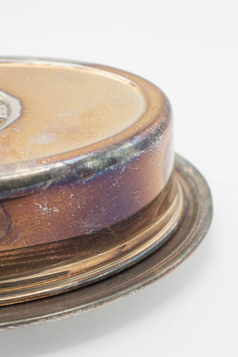 G. Ponti Raro vassoio e coperchio d'epoca