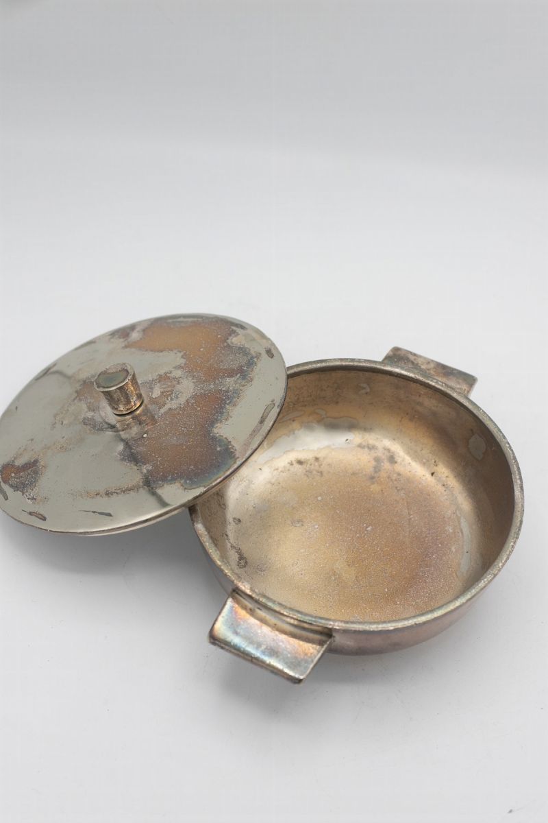 G. ponti Casseruola e coperchio brunito d'epoca
