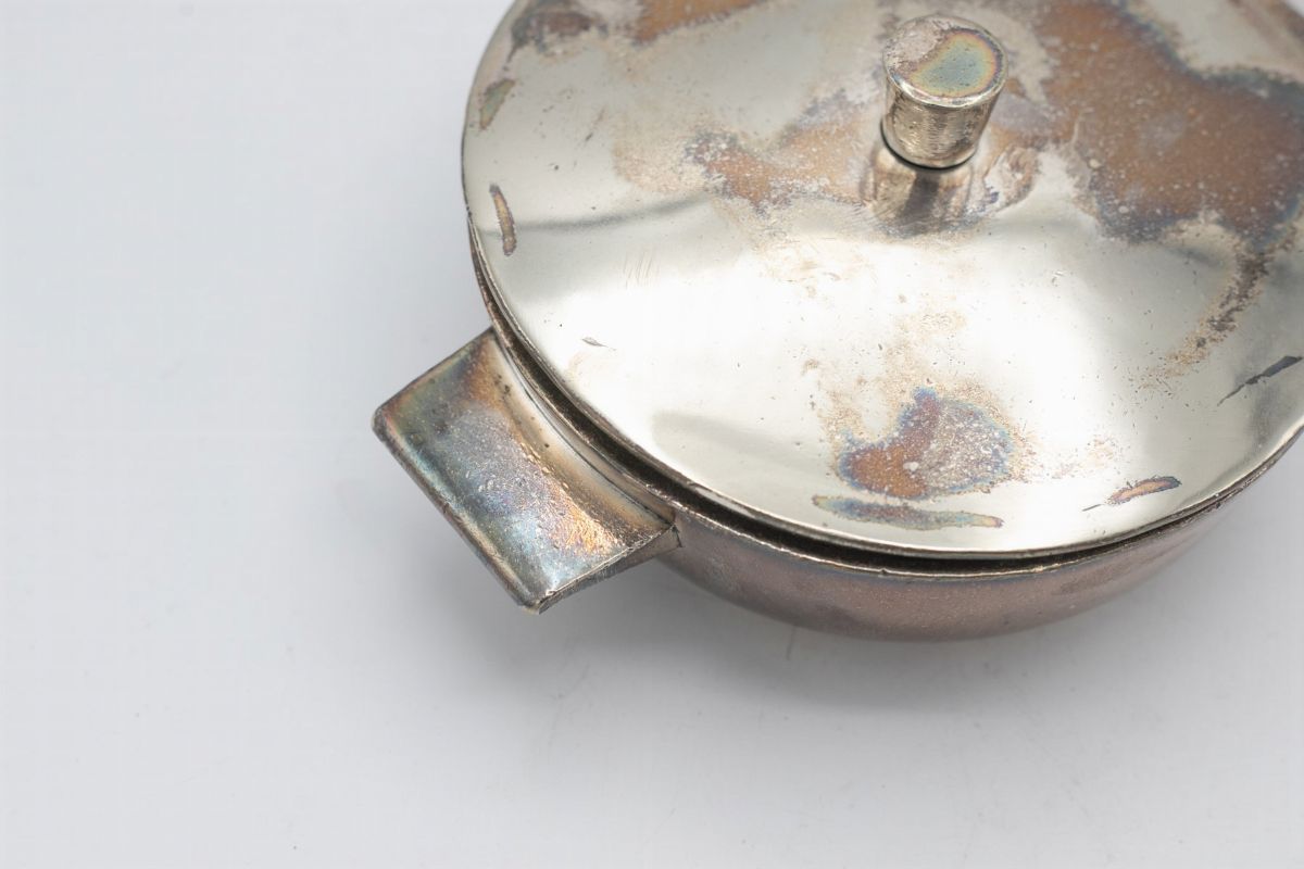 G. ponti Casseruola e coperchio brunito d'epoca