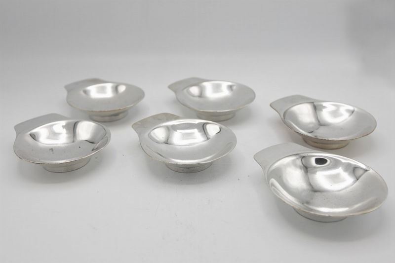 G. Ponti Set di sei porta caviale