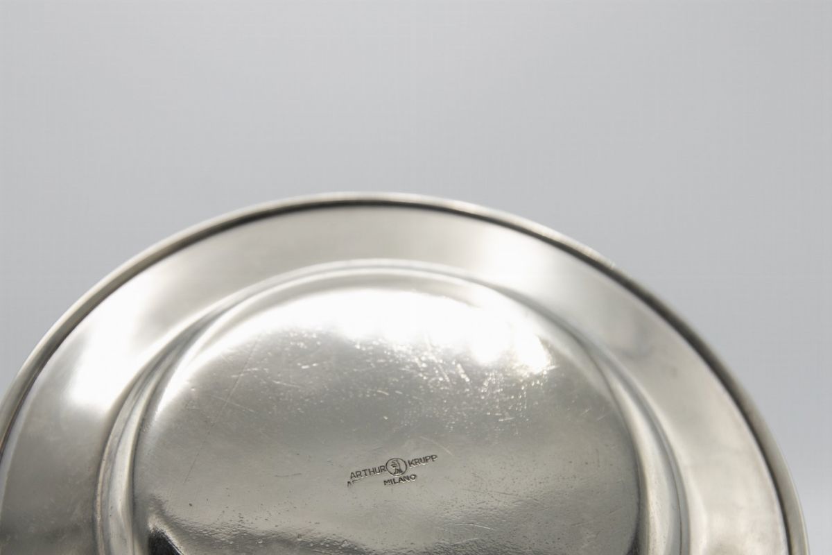 G. Ponti Set di cinque piattini d'argento vintage