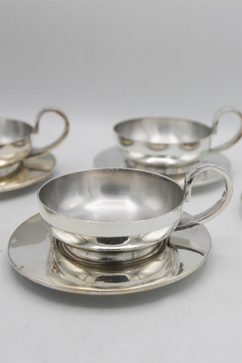 G. Ponti Set di cinque tazze e piattini vintage