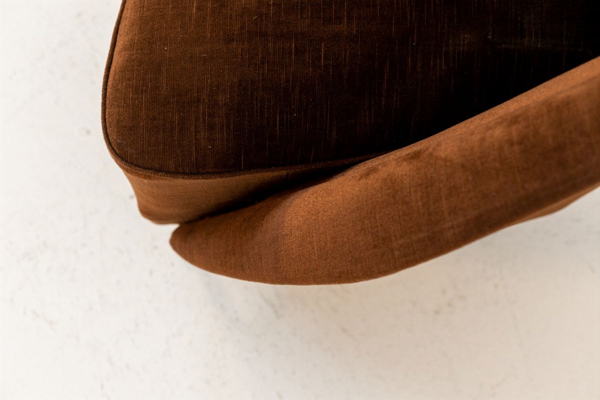 Guglielmo Veronesi Velvet Sofa for Isa Bergamo