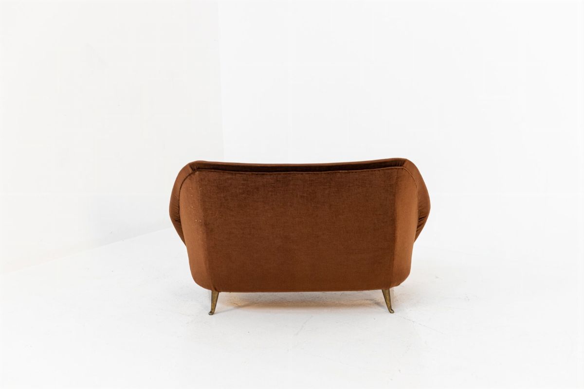 Guglielmo Veronesi Velvet Sofa for Isa Bergamo