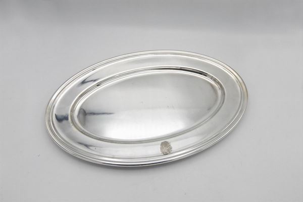 Krupp Milano - G. Ponti Importante vassoio ovale vintage 