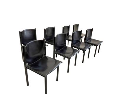 Sedie Caprile Gianfranco Frattini per Cassina, Set di 8
