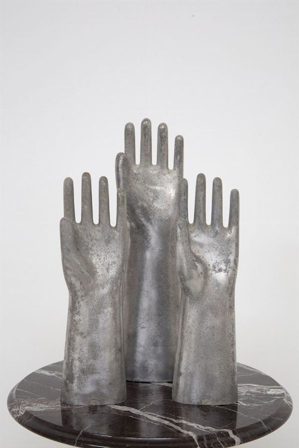 Hand Midcentury Mould in Aluminium Casting by Richard Ginori