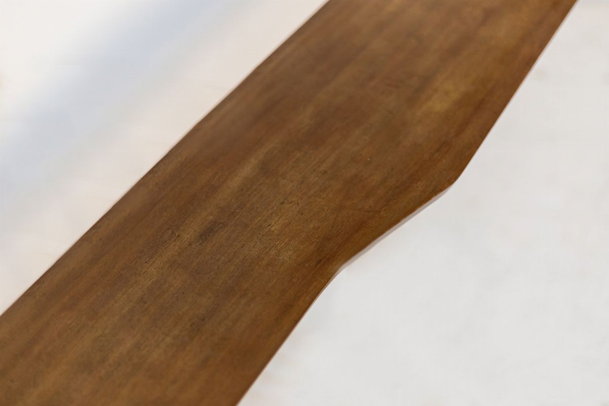 Osvaldo Borsani Large Italian Walnut Wall Console Table