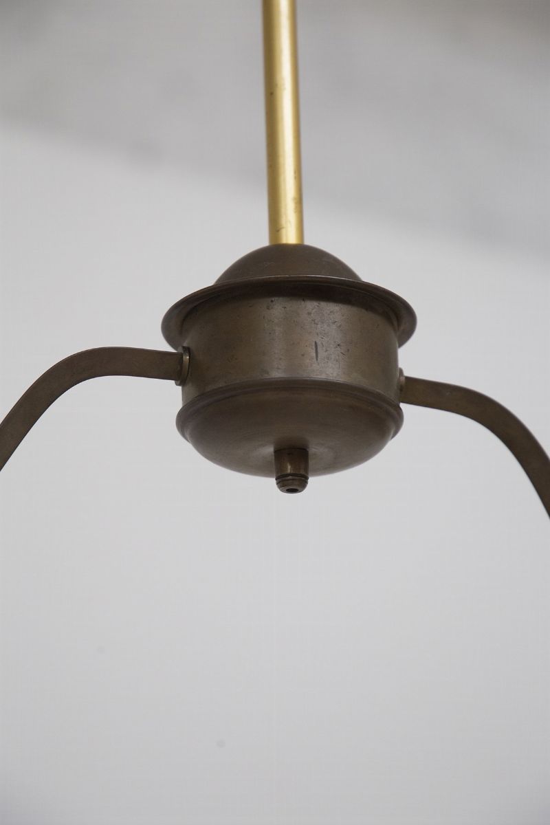 Lampadario Paavo Tynell in Ottone e Vetro
