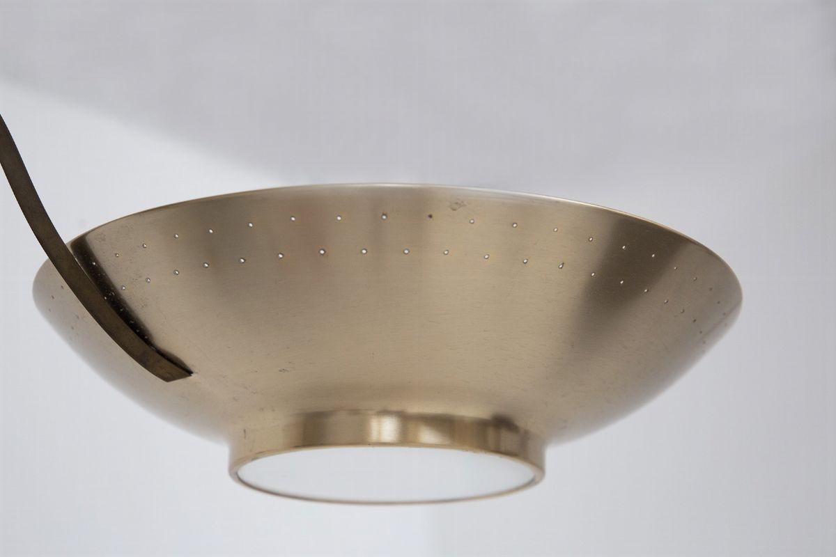Lampadario Paavo Tynell in Ottone e Vetro