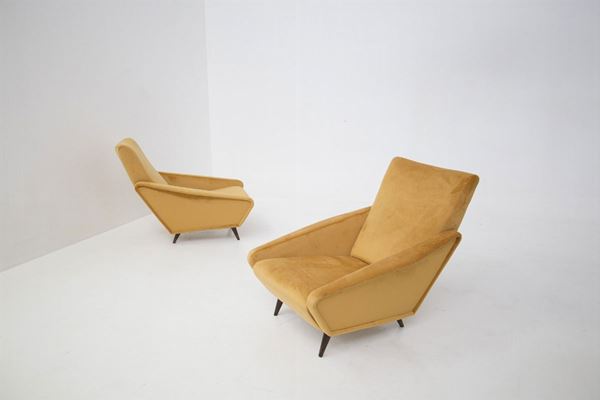 Gio Ponti - Poltrone Distex di Gio Ponti per Altamira in Velluto