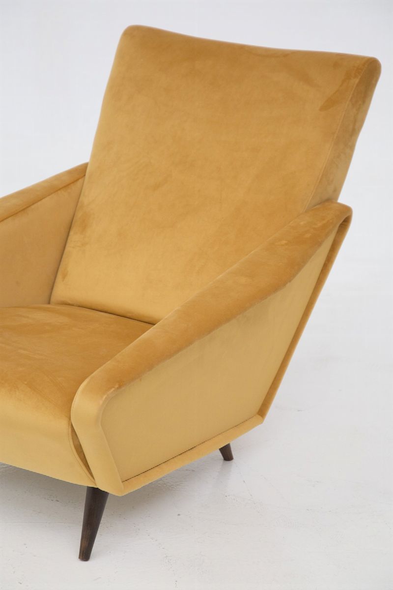 Poltrone Distex di Gio Ponti per Altamira in Velluto