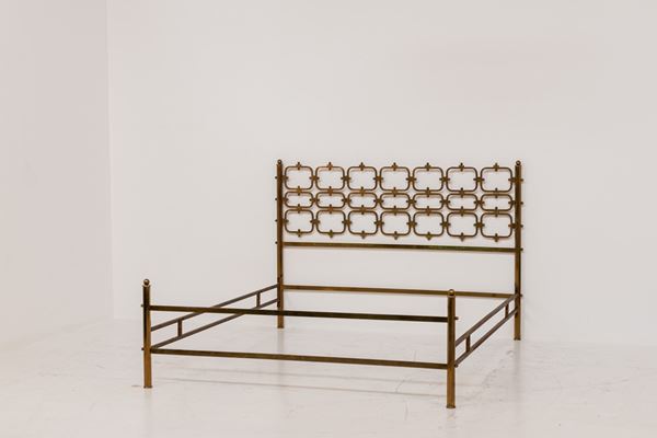 Luciano Frigerio - Sculpture Double Bed in Brass