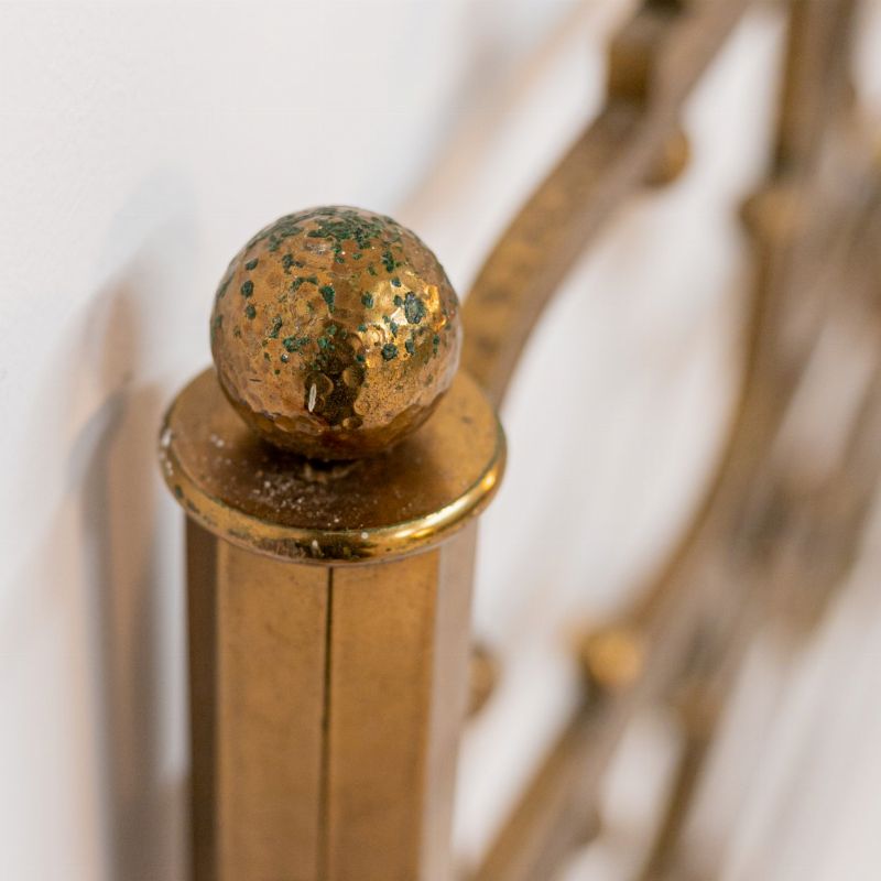 Luciano Frigerio Sculpture Double Bed in Brass