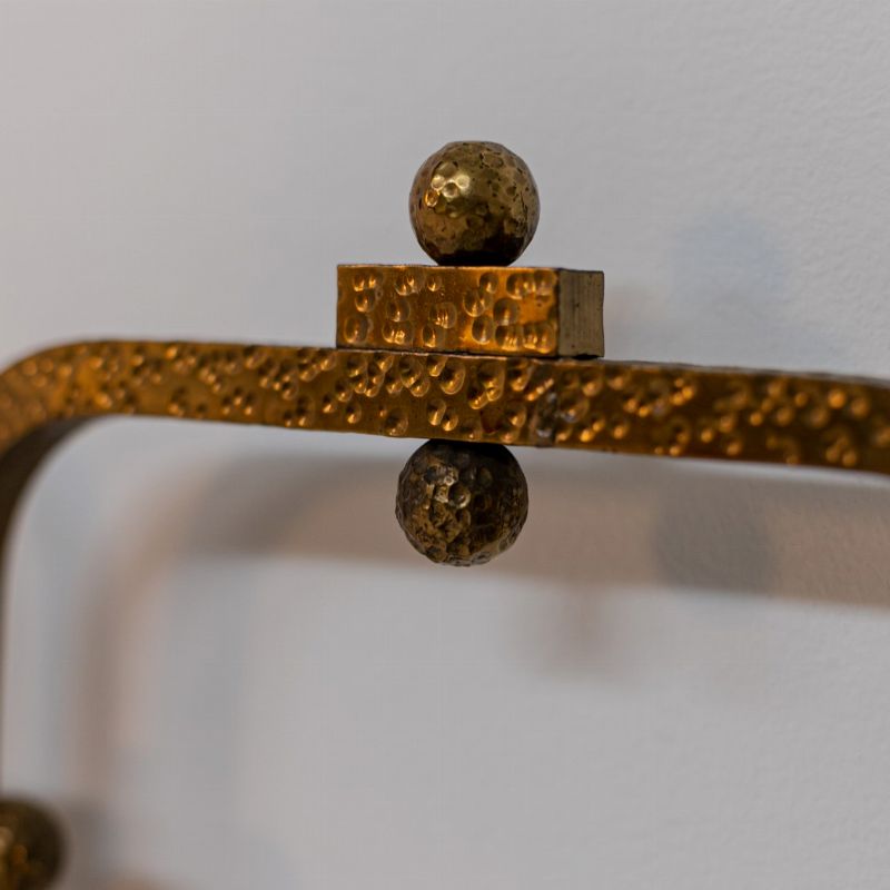 Luciano Frigerio Sculpture Double Bed in Brass